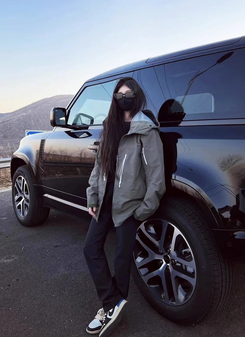 ARC SV Embroidery Bird Logo Three Layer Mens Womens Camping Coat Outdoor Waterproof Windbreaker Hiking Ski Jackets Unisex