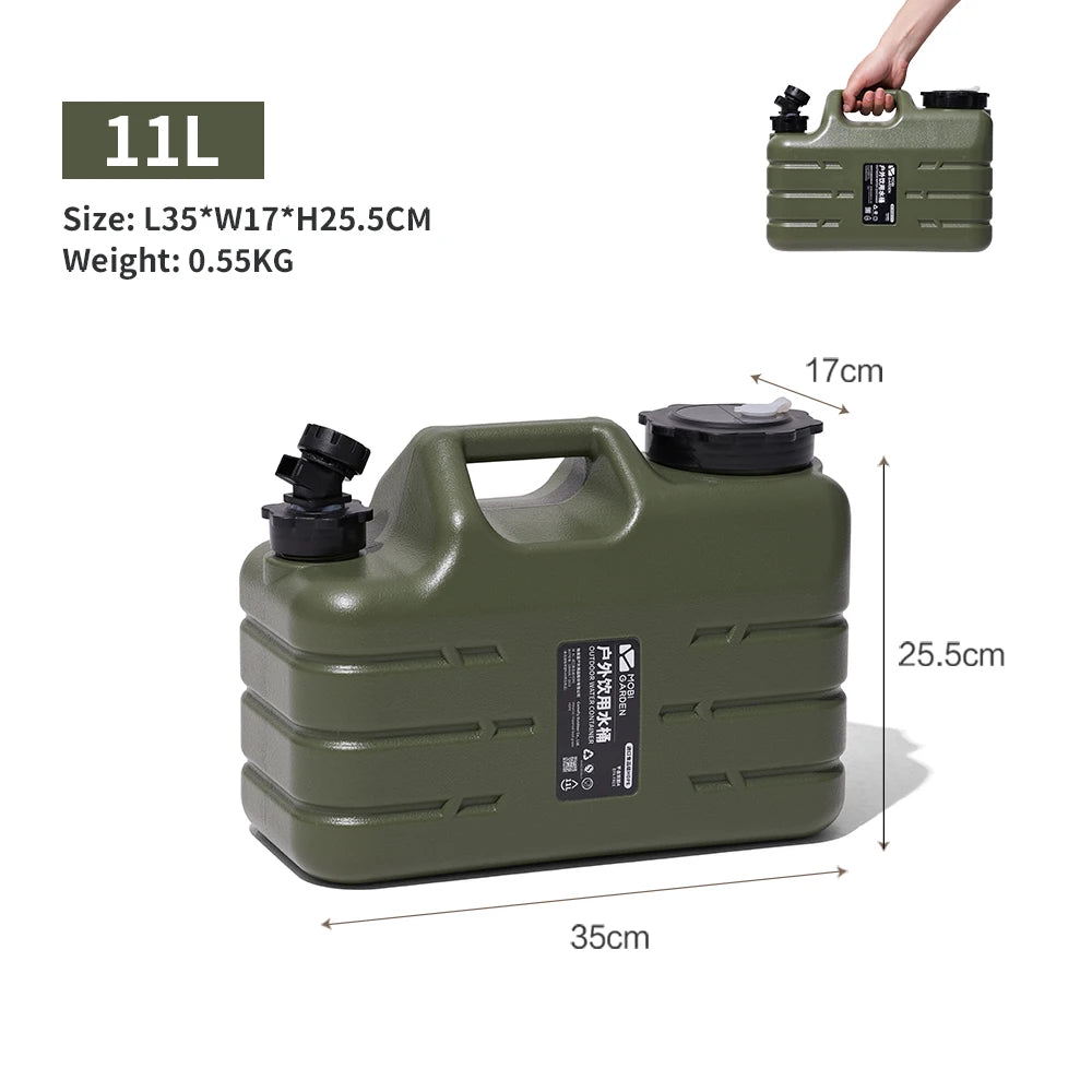 Mobi Garden 11L ,18.5L  Water Bucket Portable Handle Tank Container Ultralight Large Capacity Hiking Water Container