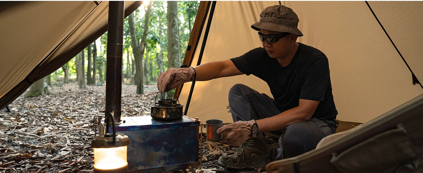 OneTigris Welding Gloves Fireproof Leather Work Gloves for Men/Women Forge BBQ Camping Wood Stove Heat-Insulating Cowhide