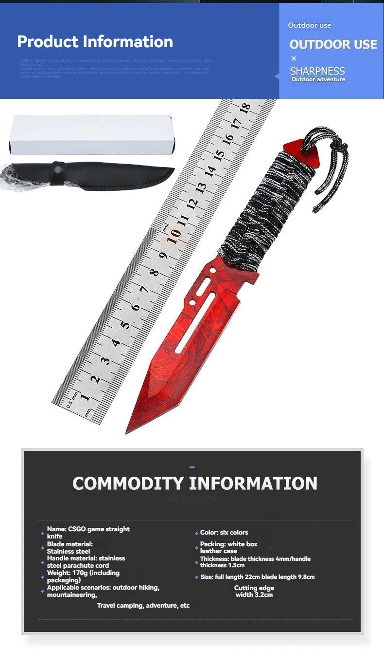 NEW Outdoor EDC Self-Defense Knife, Outdoor High Hardness Lifeguard Knife, Stainless Steel Knife for Camping Climbing