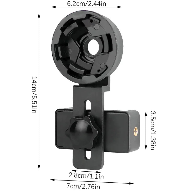 Telescope Phone Photo Adapter Universal Quick Aligned Cell Phone Digiscoping Adaptor Mount Compatible with Binoculars Monocular