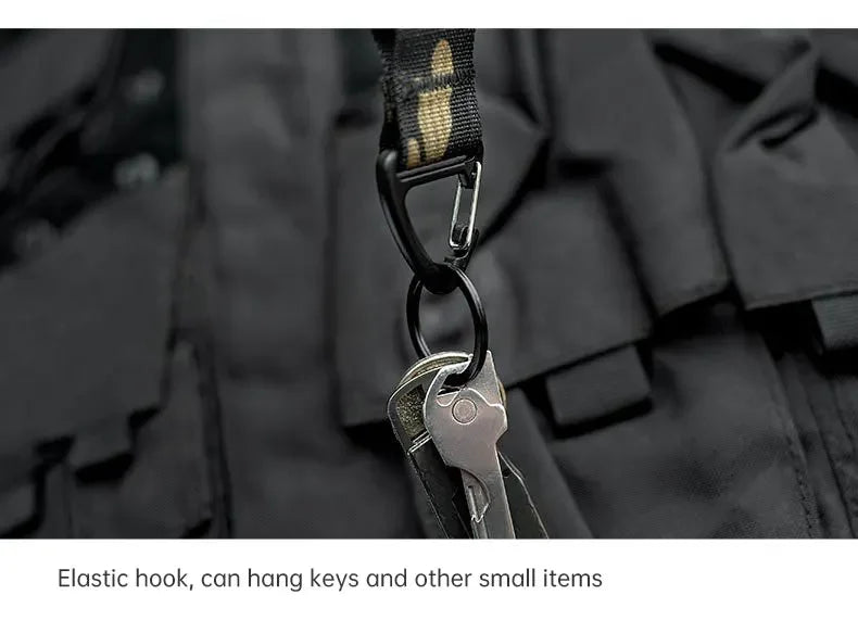 Tactical Multipurpose Triangle Quick Detachment Buckle Belt Quick Hanging Single Hook Survival Keychain EDC Quick Release Buckle