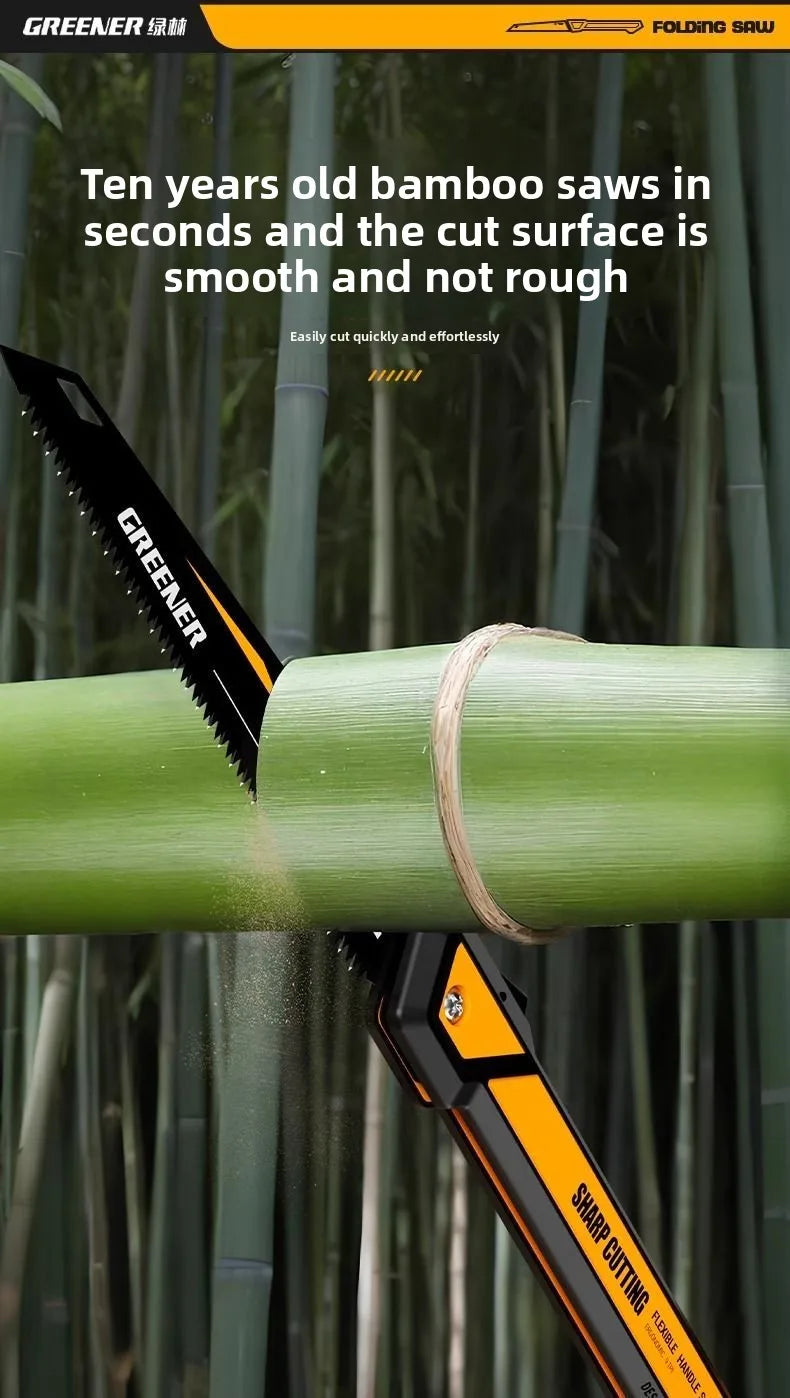 High Quality Manganese Steel Folding Hand Saw for Household Use and Outdoor Wood Sawing Perfect for Hand - held Manual Operation