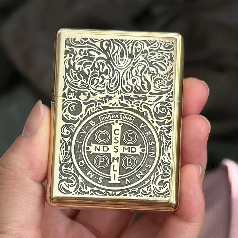 Zorro 912 Retro High End Waterproof Heavy duty Kerosine Lighter 3/5 Hinge Metal Petrol Lighter Men's Gift 150G