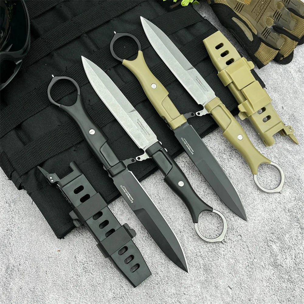 Extrema Ratio Fixed Blade Knife with Sheath 8Cr13Mov Steel Blade Nylon Fiber Handle Outdoor EDC Camping Knife Hunting Knife