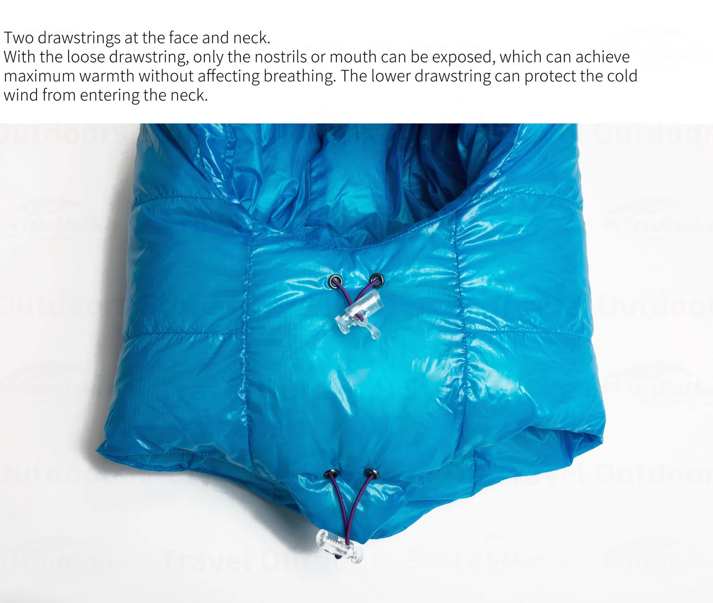 AEGISMAX WIND HARD 10D 800FP Ultralight Down Hat Outdoor Camping Windpoof Caps Warm Snow Hood with Neck Winter Ski Uinsex