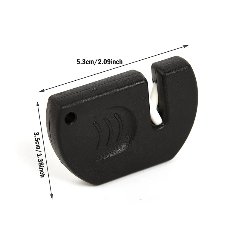 Portable Tungsten Ceramic Carbide Knife Whetstone Sharpener Sharpen Fish Hook Pocket Tool Camp Hike Outdoor