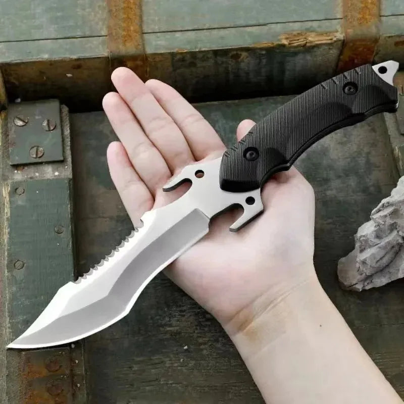 Portable High Hardness Survival Knife Straight Outdoor Tool Pocket Military Hunting Tactics Knife