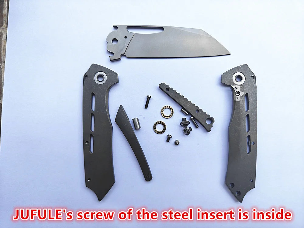 New Neutralizer JUFULE Made Titanium Handle Ceramic Bearing Pocket EDC Tool Kitchenware Hunt Camping 154CM Outdoor Folding Knife