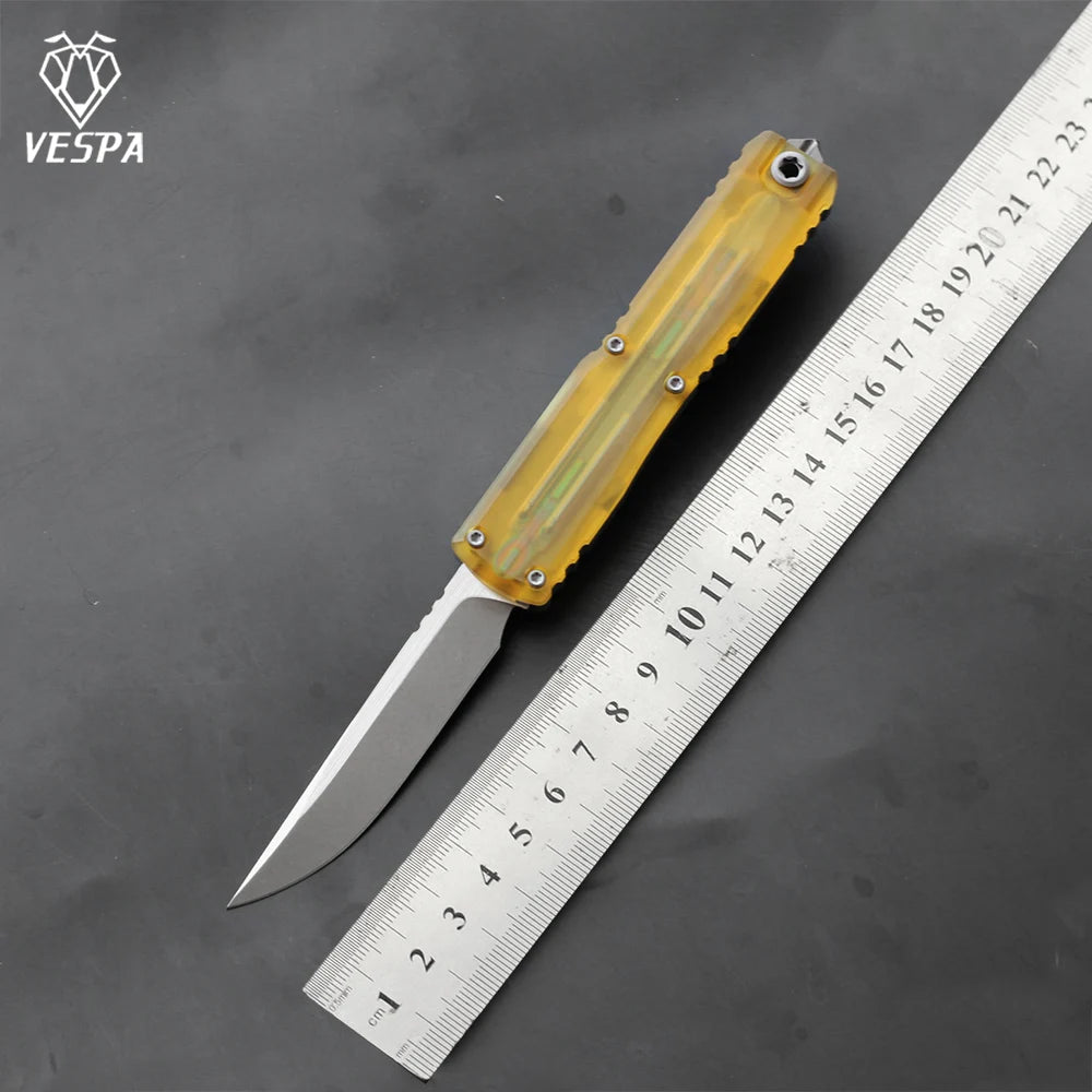 VESPA 0-point rotation M390 blade, 7075-T7 aluminum handle, outdoor EDC tool