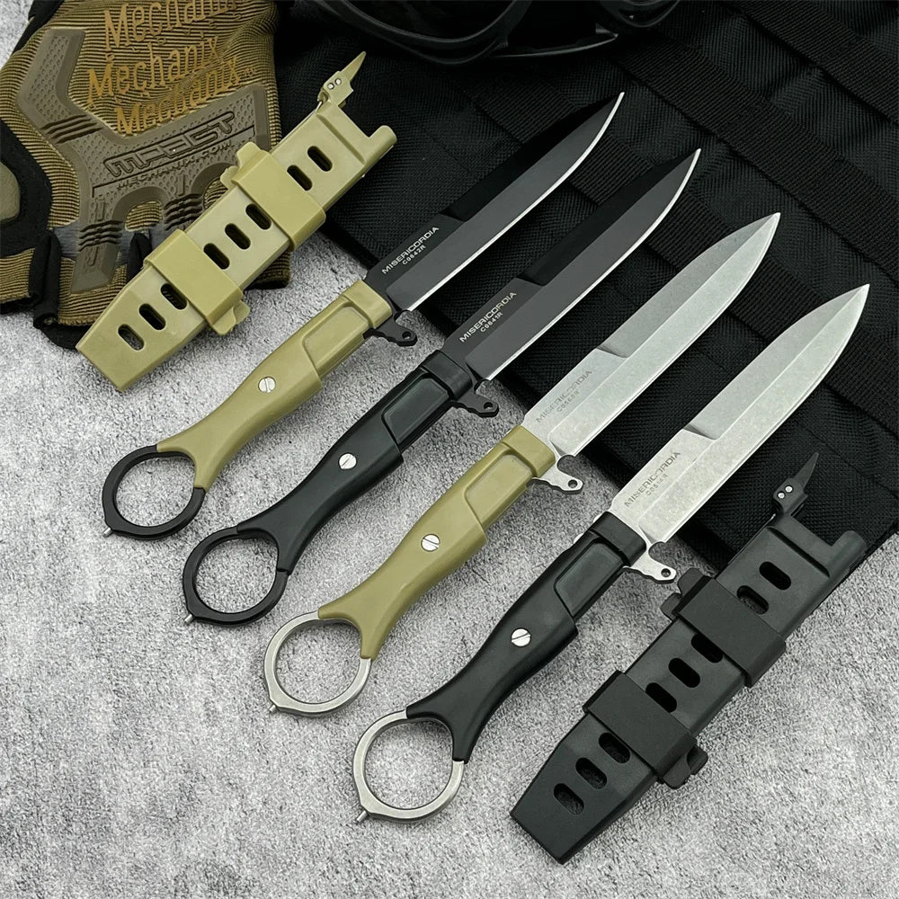 Extrema Ratio Fixed Blade Knife with Sheath 8Cr13Mov Steel Blade Nylon Fiber Handle Outdoor EDC Camping Knife Hunting Knife