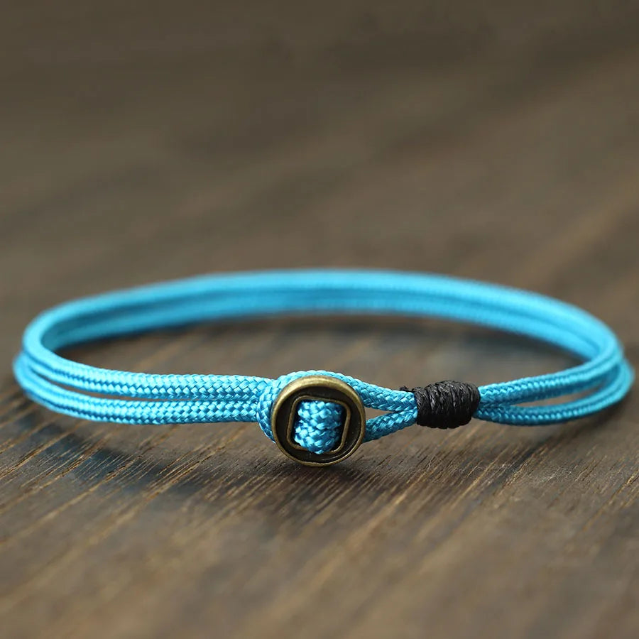 Minimalist Mens String Bracelet Double Layer Easy Hook Viking Braslet 2mm Paracord Braclet Leisure Pulseira Nautical Wrap Joias