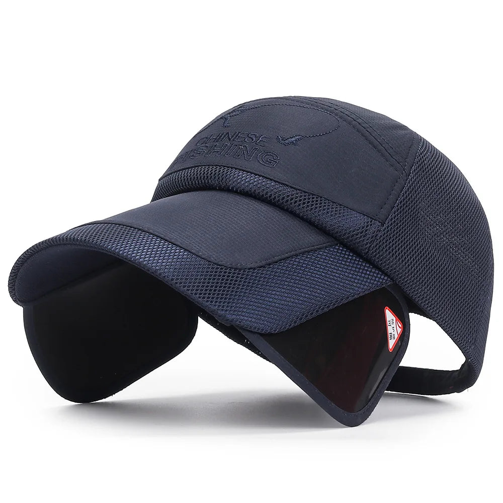 Sunvisor Adjustable Sunvisor Hats Fishing Cap Summer Outdoor Sports Travel Quick-drying Breathable Mesh Baseball Hat