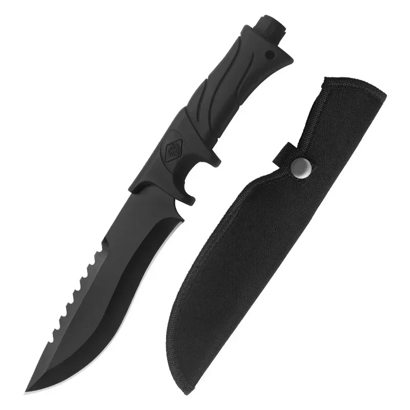 NEW Outdoor Camping Tactical Straight Knife, Portable Outdoor Tool Knife, EDC Gear, High Hardness Self-Defense Survival Knife
