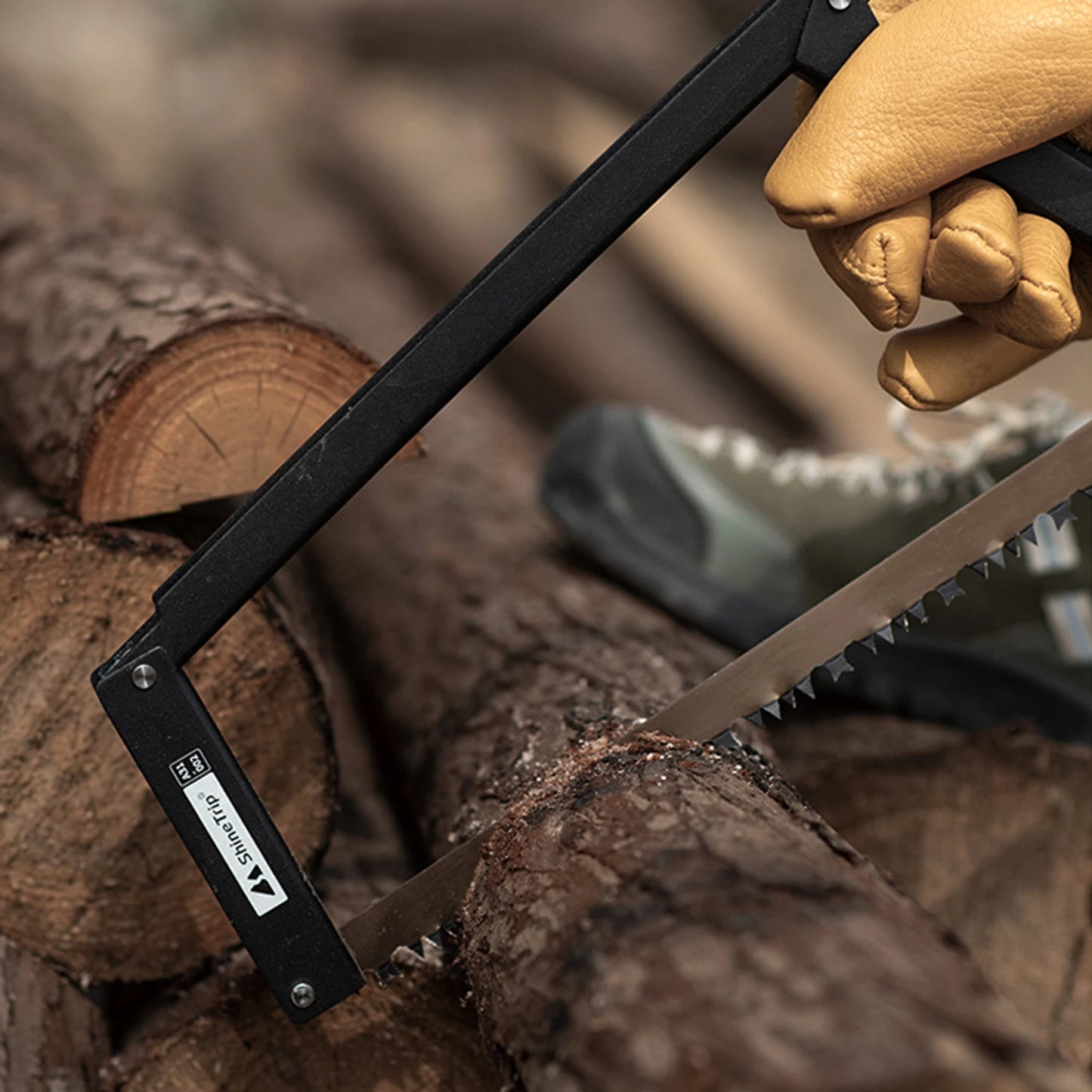 Folding Saw Lightweight Camping Survival Collapsible Bow Saw for Both Dry and Wet Wood Tree Cutting High Manganese Steel Blade