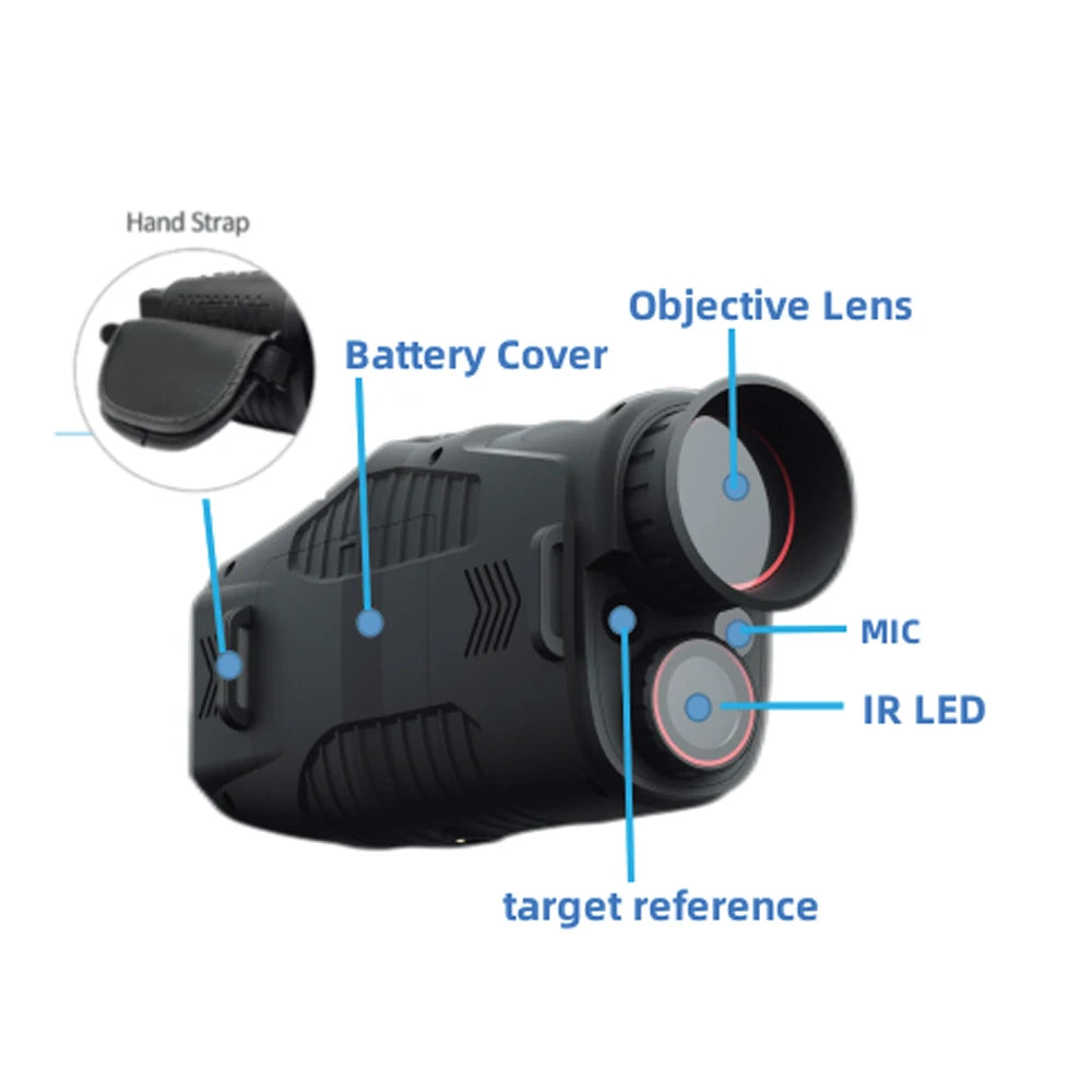 R11 1080P Monocular Infrared Night Vision Device Day Night Use Photo Video 5X Digital 300M Full Dark Viewing Distanc For Hunting