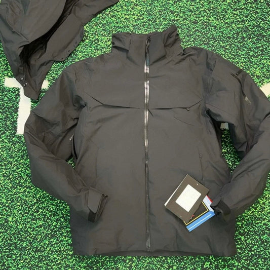 Arc Bird Embroidery Macai Duck Down Parka Hard Shell Jacket Unisex Outdoor Waterproof Windproof Hooded Coat Hiking Camping