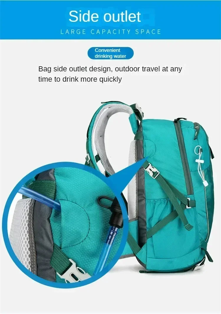 40L outdoor hiking camping backpack outdoor waterproof lightweight mountaineering bag cycling backpack with waterproof cover