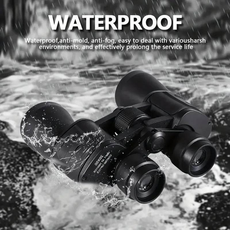 Military 20x50 Powerful Long Range Binoculars Zoom HD BAK4-Prism High Magnification Professional Telescope for Hunting Tourism