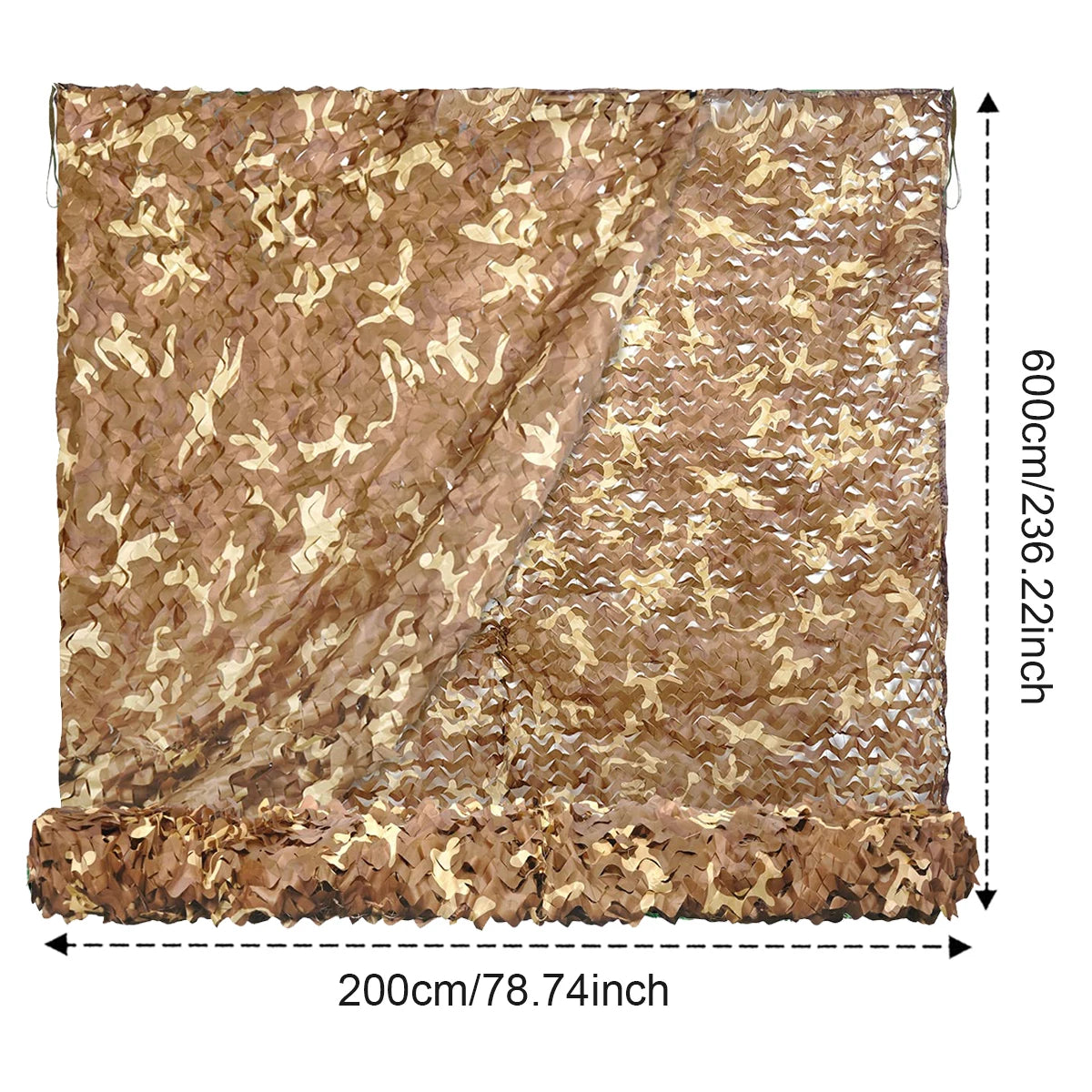 Camouflage Netting, Desert Camouflage Netting Roll, Hunting Concealment Net, Suitable for Camping, Hunting, Party Decorations