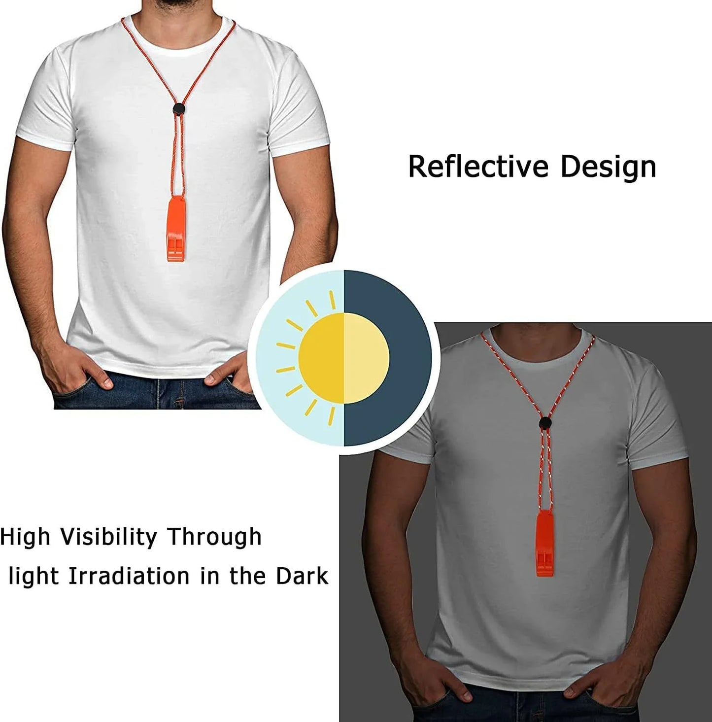 1PC Emergency Whistles with Lanyard Safety Whistles for Kayak Life Jackets Lifeboats Fishing Boats Camping Hiking Hunting