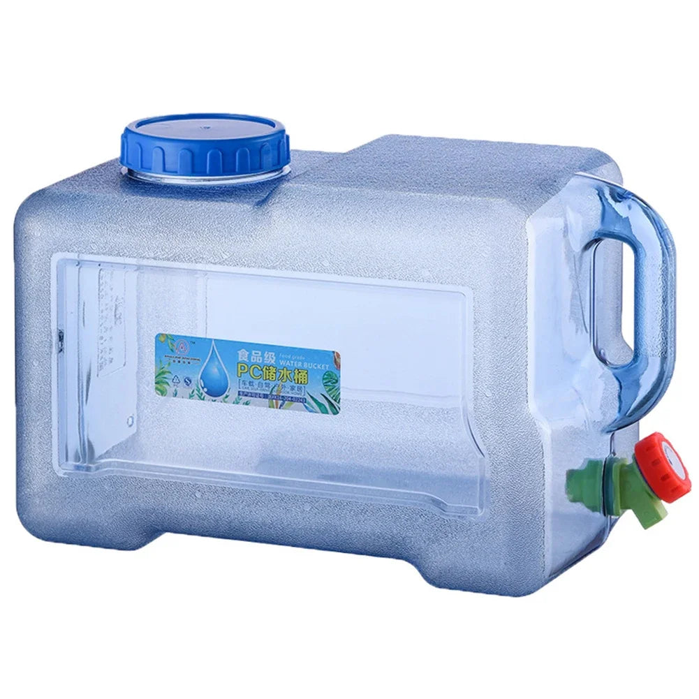 Camping Water Container Portable Car Driving Water Tank Large Capacity Outdoor Water Bucket with Faucet Picnic Accessories