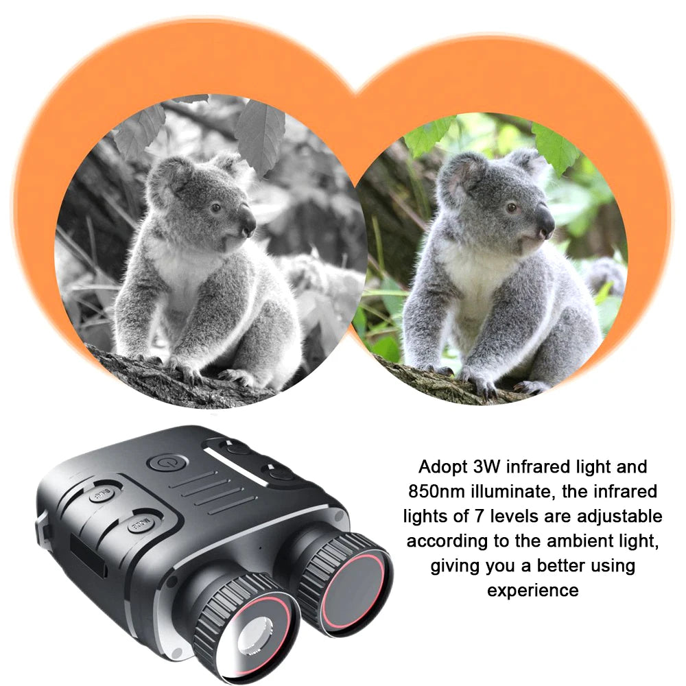 1080P Binocular Infrared Night-Visions Device 5X Binocular Day Night Use Photo Video Taking Digital Zoom for Hunting Boating