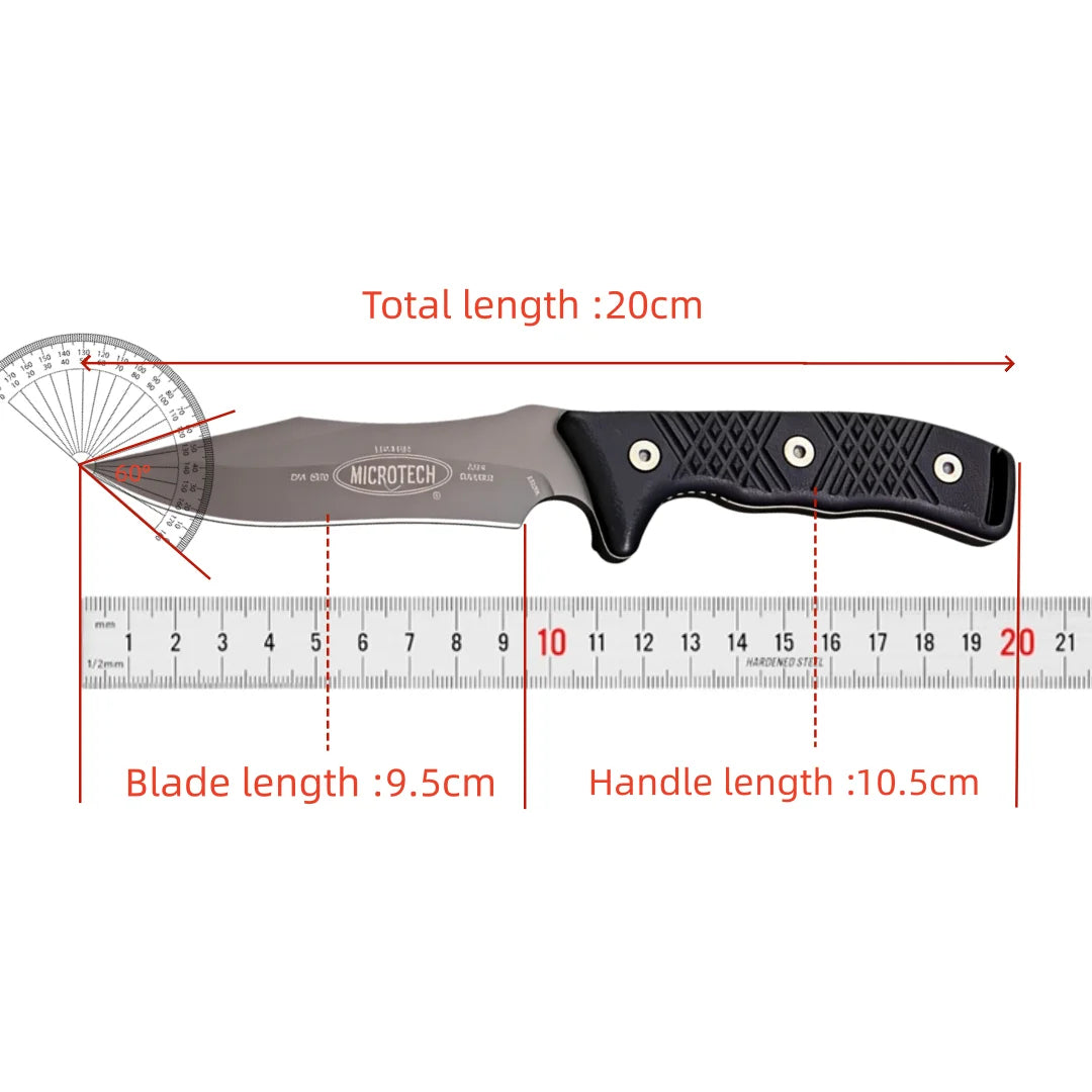 MICROTECH - Arbiter Camping Jungle Troubleshooting Knife, Outdoor adventure emergency tool, Sharp Fruit knife
