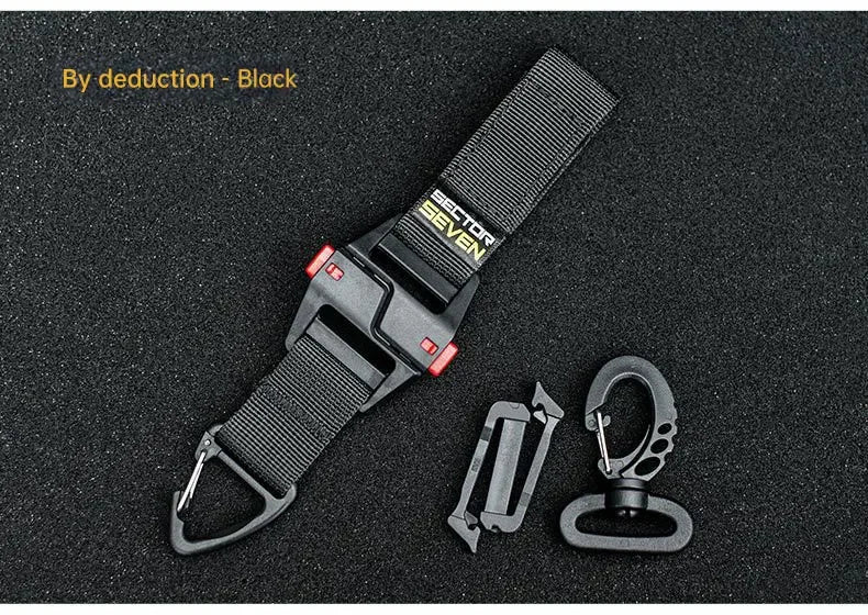 Tactical Multipurpose Triangle Quick Detachment Buckle Belt Quick Hanging Single Hook Survival Keychain EDC Quick Release Buckle