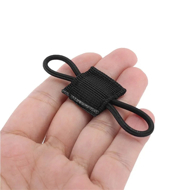 10pcs MOLLE Elastic Nylon Webbing Ribbon Buckle Outdoor Hiking Hunting Backpack Vest PTT Antenna Stick Pipe Binding Retainer