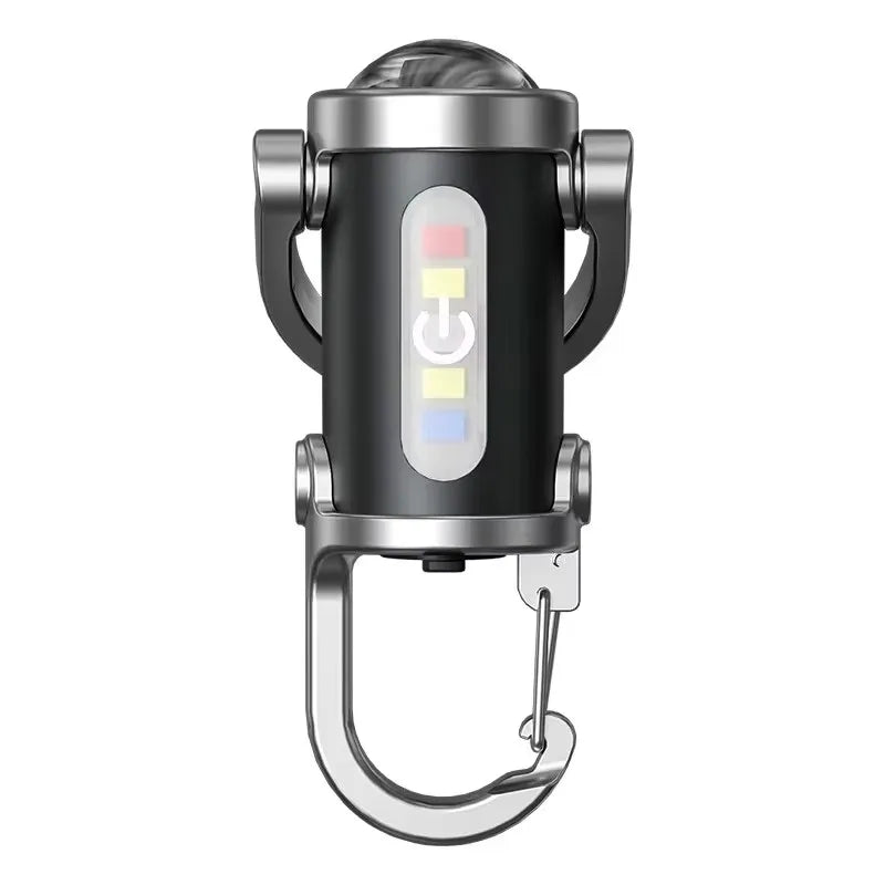 Powerful Cob Led Flashlight Keychain USB Rechargeable Portable Torch 1000Lumens Waterproof Keychain Camping Hiking Pocket Light