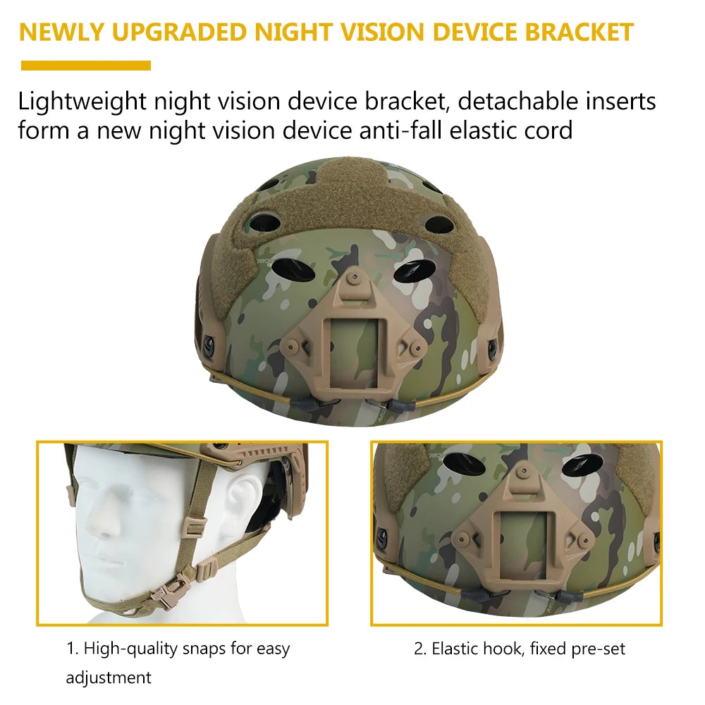Military Helmet Kids Adults CS War Gaming Cosplay Outdoor Sports ABS Thickened Camouflage Army Helmet Head Protective Equipment