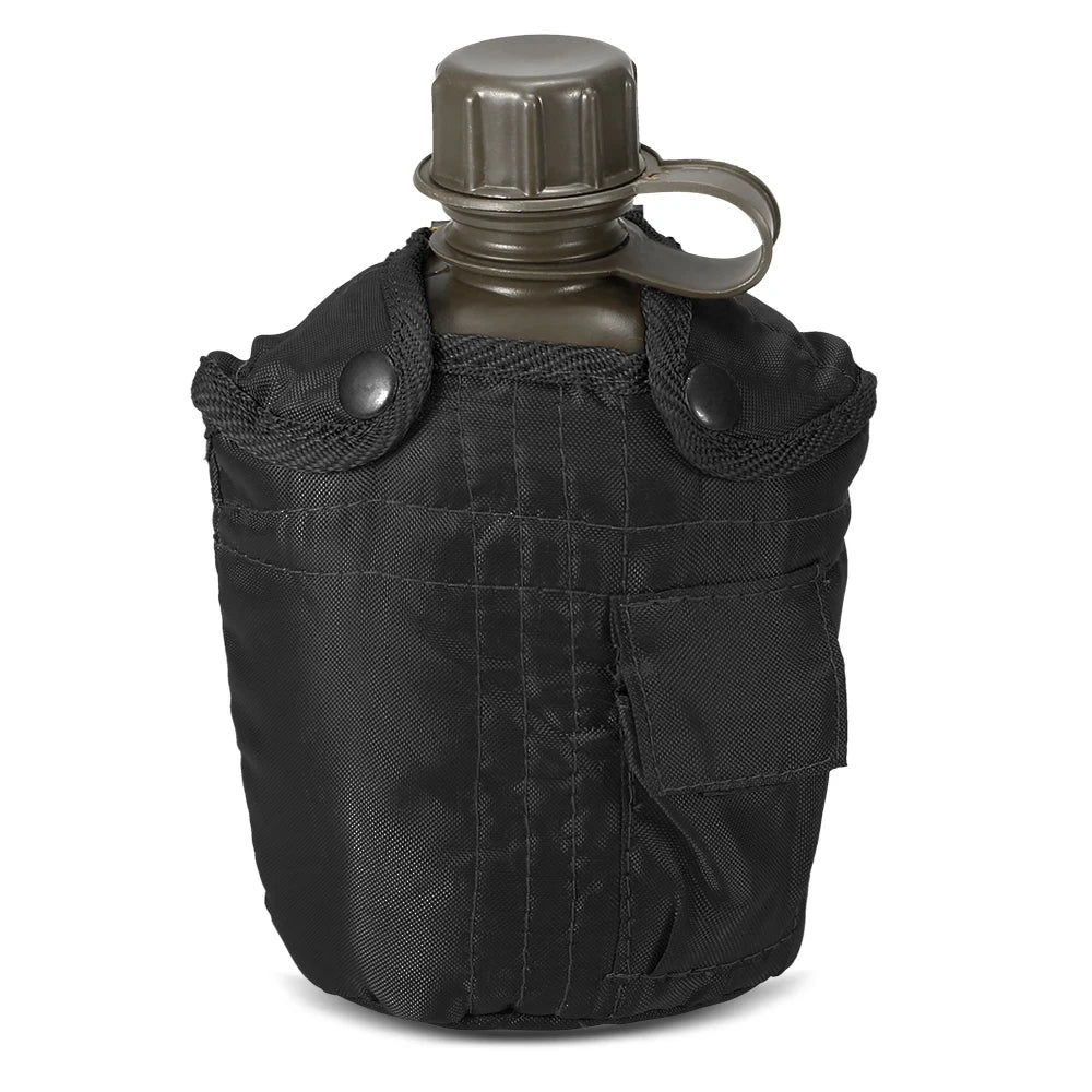 Outdoor Camouflage Military Canteen Bottle Backpacking Survival Water Kettle Camping Hiking Bottle 1L Large-capacity Kettle