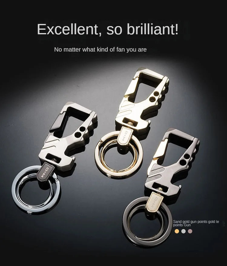 Multifunctional Men's key Chain Metal Waist Belt Clip Anti-lost Buckle Key ring Accessories Car keychain Bottle Opener Pendant