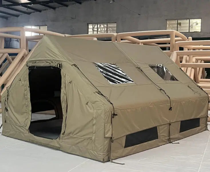 New Oxford Cloth 600D Khaki & Army Green Air-filled Tent for Professional Outdoor Camping Shelter Waterproof Durable Tents