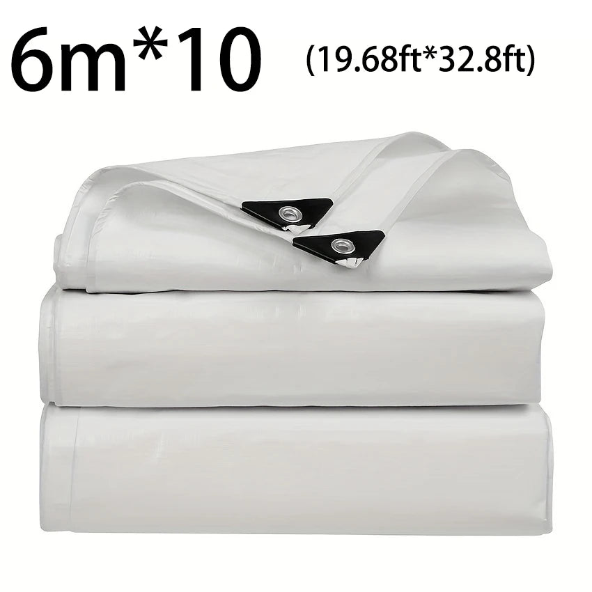 White Custom Large Tarp 3x5 6 8m*8 10 12 3 4x4 5m Outdoor Sun Shade Awning Waterproof Tarpaulin Uv Blocking Tent Camp Rain Cover