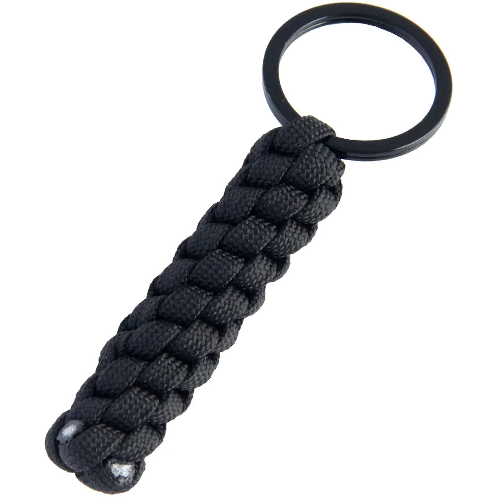 Paracord Keychain Outdoor Tactical Braided Rope Survival Tools Key Ring Nylon Knot Pendant Accessories For Camping Hiking