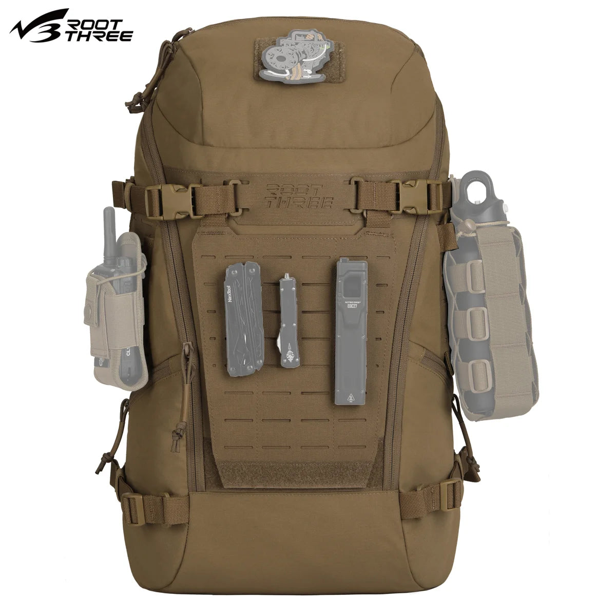 45L 500D/DML Nylon Waterproof MOLLE Tactical Backpack Outdoor Fishing Camping Hiking Bag Multi Layer Detachable DIY Backpack