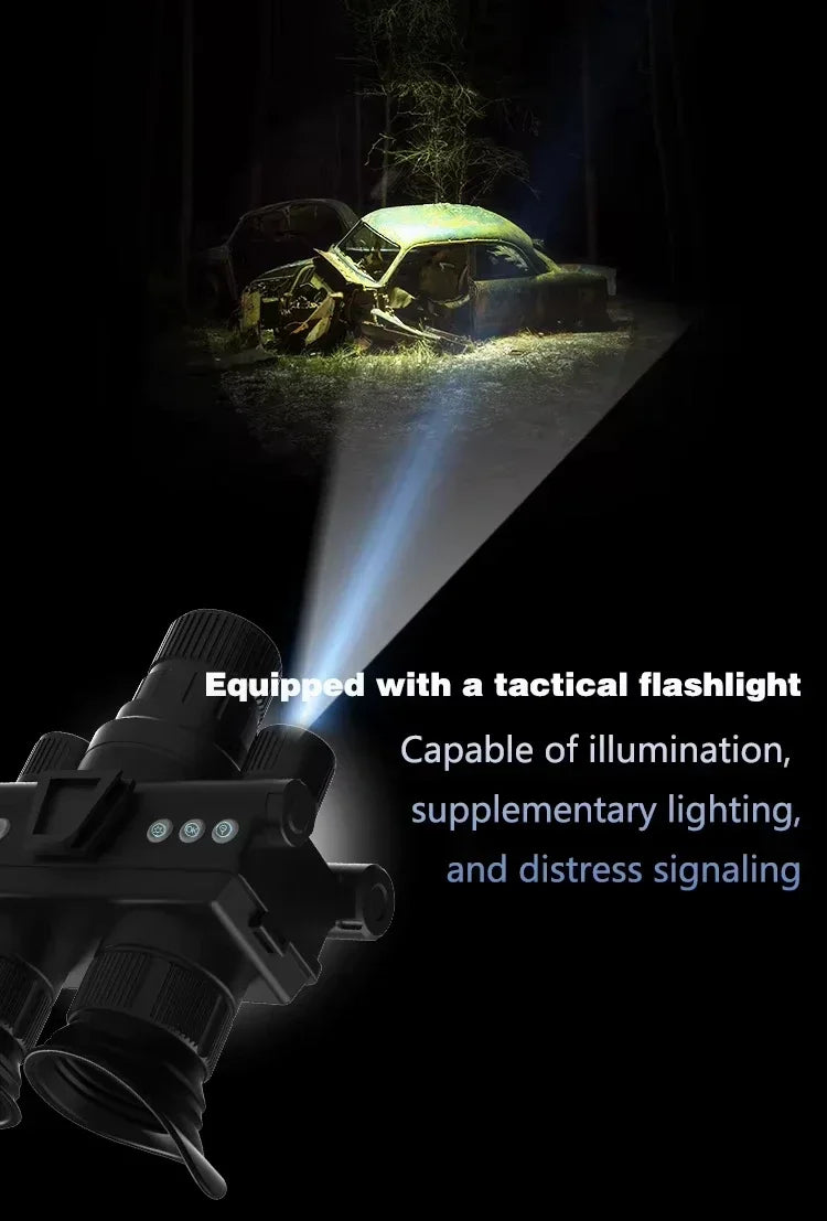 Night Vision Goggles with Head Mounted 4K Infrared Night Vision Binoculars Rechargeable Battery Tactical Z9157 for Hunting