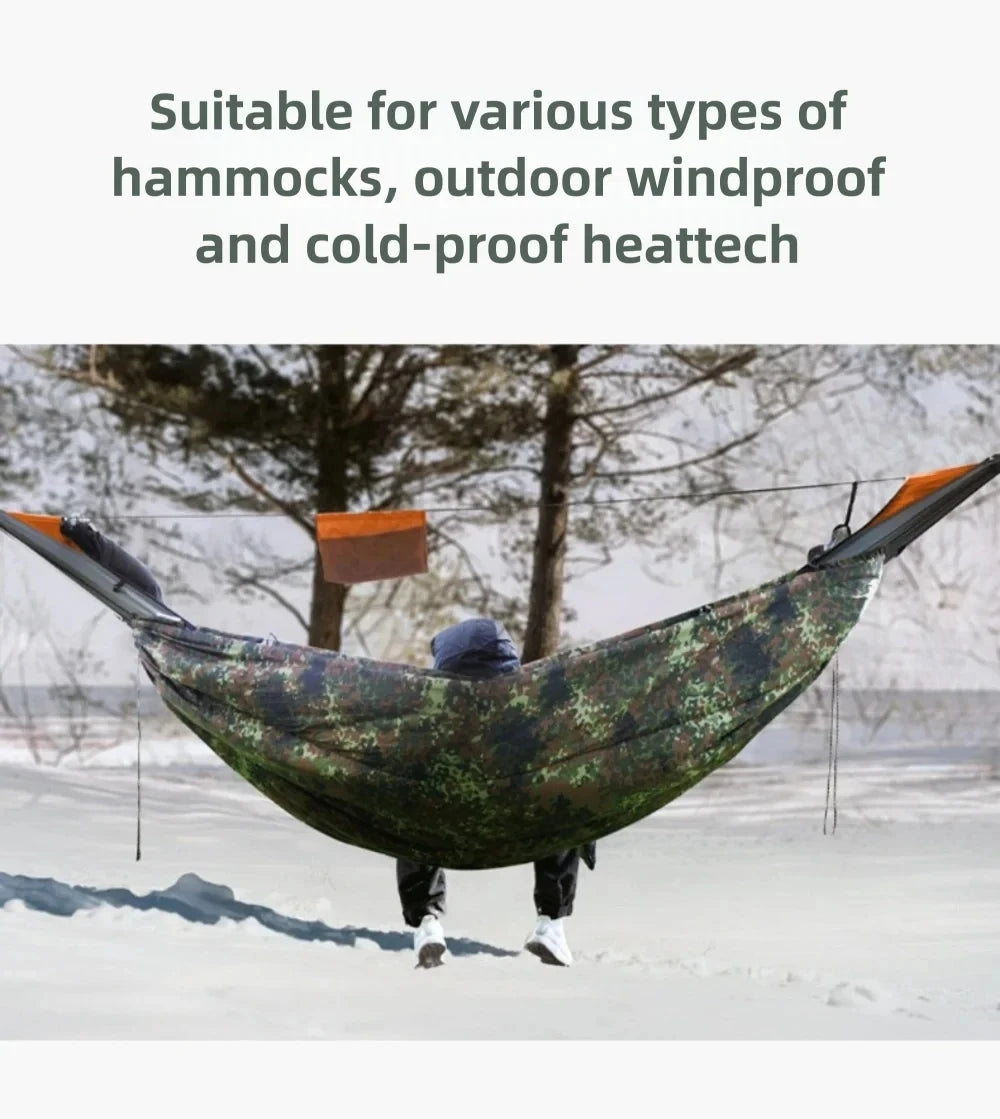 Multifunctional Portable Winter Warm Sleeping Bag Hammock Outdoor Camping Cotton Underquilt Windproof Warm Hammocks Cover