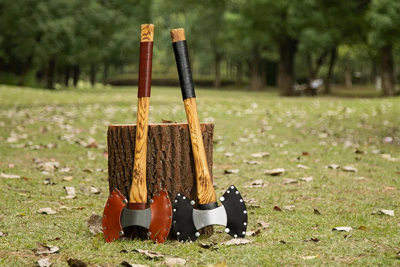Double Edged Axe Outdoor Camping Survival Axes Woodworking Cut Firewood Hand Axe Multifunctional Fire Rescue Forging Axes