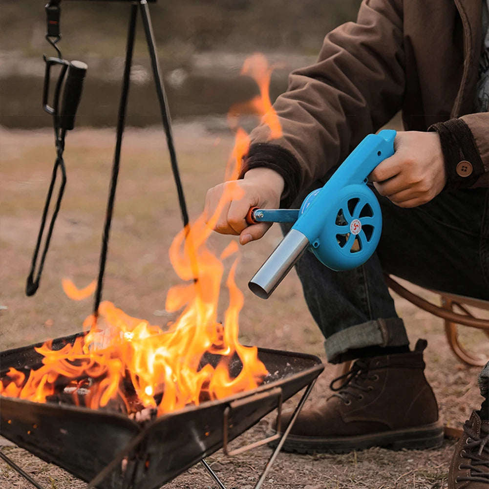 Outdoor Cooking BBQ Fan Lightweight Hand Crank Fan Air Blower Grill Picnic Camping Stove Accessories Fast Fire Starter