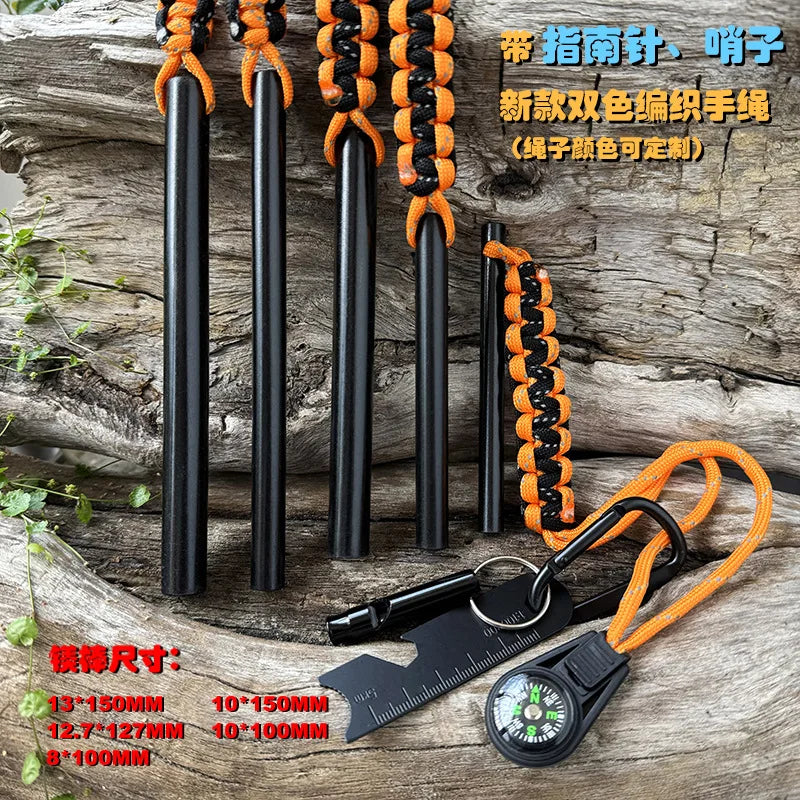 Bear Grylls Survival Fire Starter Magnesium Flint Rod, Portable Emergency Firesteel Kit Compass Whistle for Camping Hiking Tool