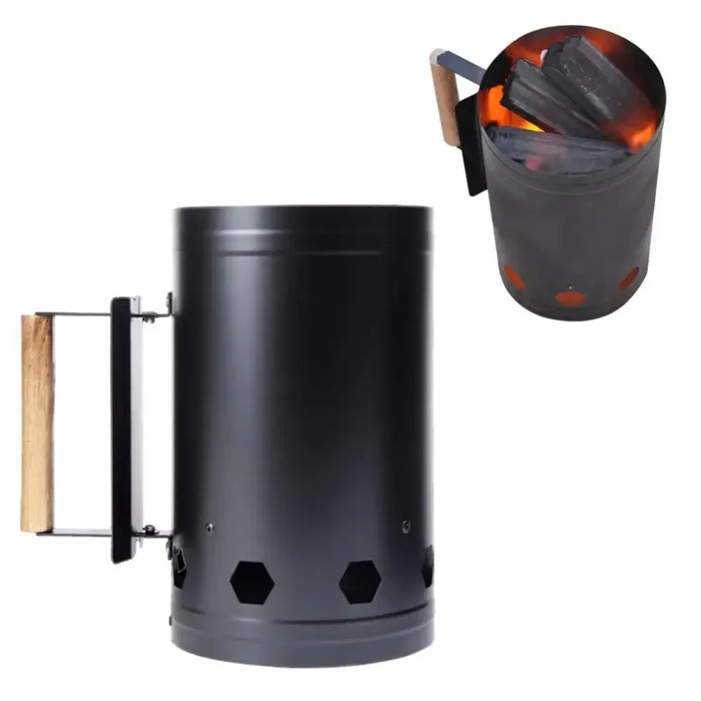 Outdoor Grill Camping Ignition Bucket Charcoal Bucket Charcoal Fire Ignition Bucket Charcoal Bucket Fire Pit Ignition Cylinder
