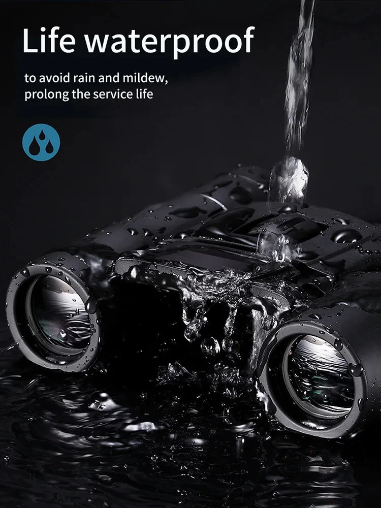 HOMEFISH 900x25 HD Zoom Portable Powerful Binoculars Long Range BAK4 Telescope Jumelles Folding Low Light Binoculars for Hunting