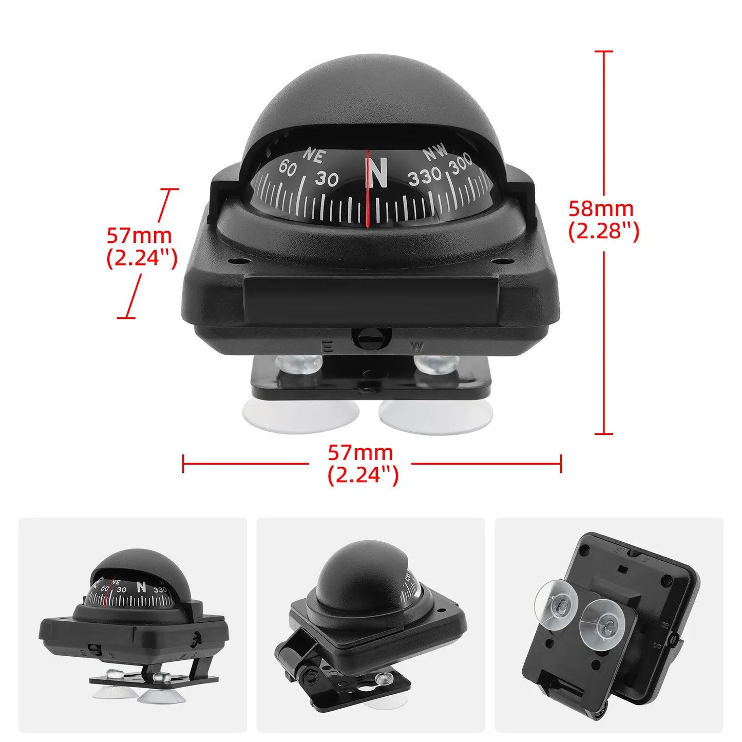 Multifunctional Compass Portable Compact Navigation Device Universal Outdoor High Precision Compass For Car Boat Moto Bicycle