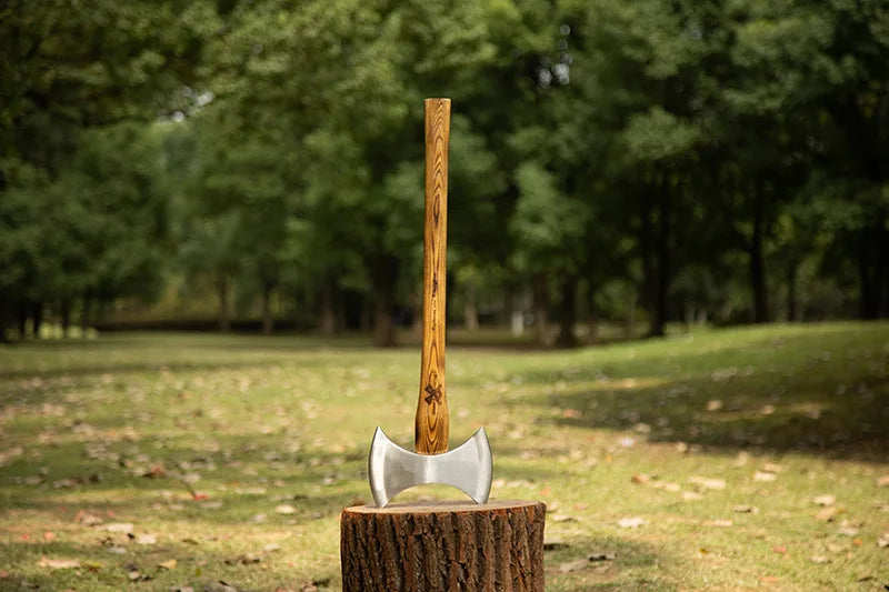 Double Edged Axe Outdoor Camping Survival Axes Woodworking Cut Firewood Hand Axe Multifunctional Fire Rescue Forging Axes