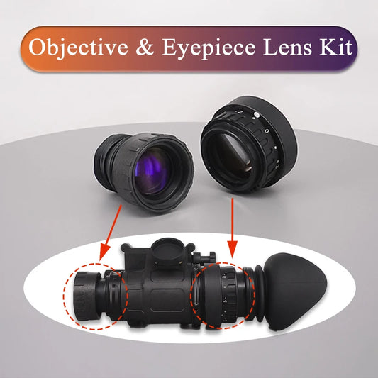 PVS14 Night Vision Device Objective Lens Eyepiece Set 40°Night Vision Low Light Enhancement Dustproof And Waterproof