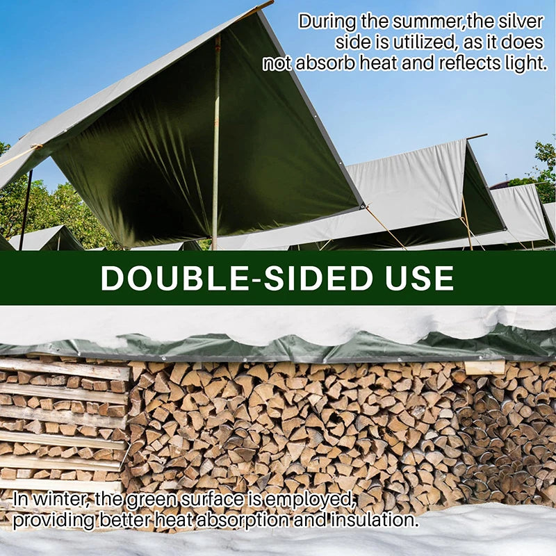 Custom Tarpaulin Waterproof 3*3 4m×4 5 6 8 10 20m Large Tarp Small Rain Shade Cover Outdoor Garden Boat Bike Awning Canopy Uv