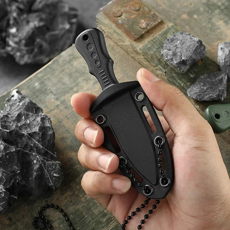 high-quality Portable Mini Tactical Knife Necklace Multipurpose Stainless Steel Cutting Knives Outdoor Camping Tools。